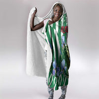Algeria Hooded Blanket Fennec And Iris Grunge Style - Wonder Print Shop