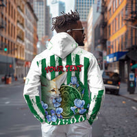 Personalized Algeria Hoodie Fennec And Iris Grunge Style - Wonder Print Shop