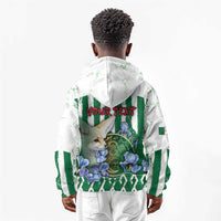 Personalized Algeria Kid Hoodie Fennec And Iris Grunge Style - Wonder Print Shop
