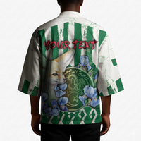 Personalized Algeria Kimono Fennec And Iris Grunge Style - Wonder Print Shop