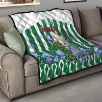 Algeria Quilt Fennec And Iris Grunge Style - Wonder Print Shop