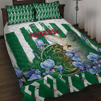 Algeria Quilt Bed Set Fennec And Iris Grunge Style - Wonder Print Shop