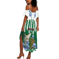 Personalized Algeria Summer Maxi Dress Fennec And Iris Grunge Style - Wonder Print Shop