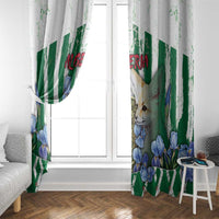 Algeria Window Curtain Fennec And Iris Grunge Style - Wonder Print Shop