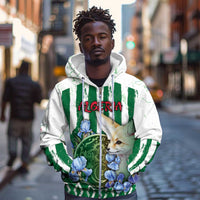Personalized Algeria Zip Hoodie Fennec And Iris Grunge Style - Wonder Print Shop