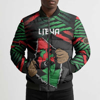 Personalized Libya In My Veins Bomber Puffer Jacket - Wonder Print Shop
