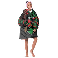 Personalized Libya In My Veins Kid Wearable Blanket Hoodie - Wonder Print Shop