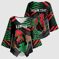 Personalized Libya In My Veins Kimono Sleeve Blouse - Wonder Print Shop