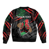 Personalized Libya In My Veins Sleeve Zip Bomber Jacket - Wonder Print Shop