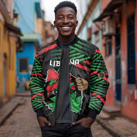 Personalized Libya In My Veins Sleeve Zip Bomber Jacket - Wonder Print Shop