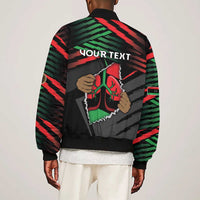 Personalized Libya In My Veins Sleeve Zip Bomber Jacket - Wonder Print Shop