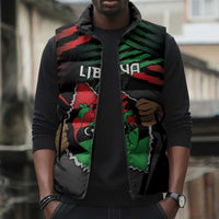 Personalized Libya In My Veins Sleeveless Puffer Jacket - Wonder Print Shop