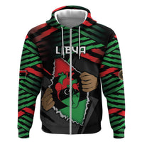 Personalized Libya In My Veins Zip Hoodie - Wonder Print Shop