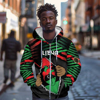 Personalized Libya In My Veins Zip Hoodie - Wonder Print Shop