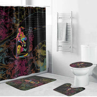 Jumping Fitness Bathroom Set Trampoline Workout Pop Art