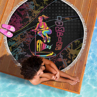 Jumping Fitness Beach Blanket Trampoline Workout Pop Art