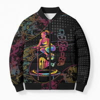 Personalized Jumping Fitness Bomber Puffer Jacket Trampoline Workout Pop Art