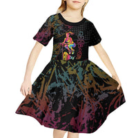 Personalized Jumping Fitness Kid Short Sleeve Dress Trampoline Workout Pop Art