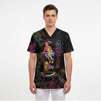 Personalized Jumping Fitness Scrub Top Trampoline Workout Pop Art