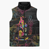 Personalized Jumping Fitness Sleeveless Puffer Jacket Trampoline Workout Pop Art