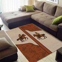 Cowboy Area Rug Horse Riding Retro Western Yoke