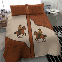 Cowboy Bedding Set Horse Riding Retro Western Yoke