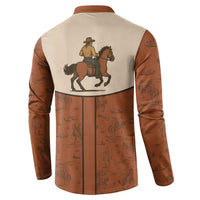 Cowboy Button Sweatshirt Horse Riding Retro Western Yoke