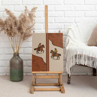 Cowboy Canvas Wall Art Horse Riding Retro Western Yoke