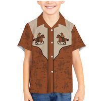 Cowboy Family Matching Mermaid Dress and Hawaiian Shirt Horse Riding Retro Western Yoke