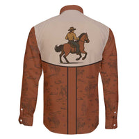 Cowboy Family Matching Puletasi and Hawaiian Shirt Horse Riding Retro Western Yoke