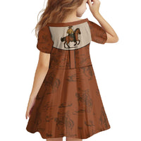 Cowboy Family Matching Short Sleeve Bodycon Dress and Hawaiian Shirt Horse Riding Retro Western Yoke