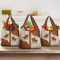 Cowboy Grocery Bag Horse Riding Retro Western Yoke