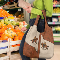 Cowboy Grocery Bag Horse Riding Retro Western Yoke