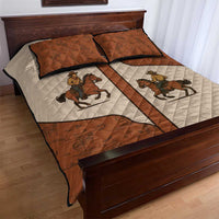 Cowboy Quilt Bed Set Horse Riding Retro Western Yoke