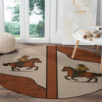 Cowboy Round Carpet Horse Riding Retro Western Yoke