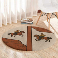 Cowboy Round Carpet Horse Riding Retro Western Yoke