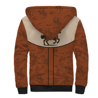 Cowboy Sherpa Hoodie Horse Riding Retro Western Yoke
