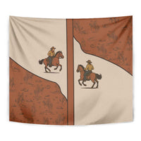 Cowboy Tapestry Horse Riding Retro Western Yoke
