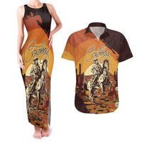 Cowboy Couples Matching Tank Maxi Dress and Hawaiian Shirt Ride Em Cowboy