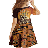 Cowboy Family Matching Off The Shoulder Long Sleeve Dress and Hawaiian Shirt Ride Em Cowboy