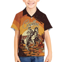 Cowboy Family Matching Off Shoulder Maxi Dress and Hawaiian Shirt Ride Em Cowboy