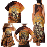 Cowboy Family Matching Tank Maxi Dress and Hawaiian Shirt Ride Em Cowboy