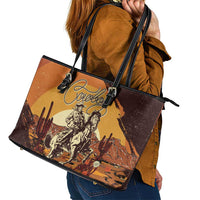 Cowboy Leather Tote Bag Ride Em Cowboy