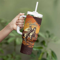 Cowboy Tumbler With Handle Ride Em Cowboy