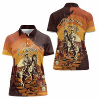 Cowboy Women Polo Shirt Ride Em Cowboy