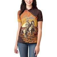 Cowboy Women Polo Shirt Ride Em Cowboy