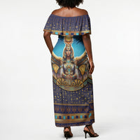 Egyptian Goddess Isis Off Shoulder Maxi Dress Ancient Mythology Winged Queen