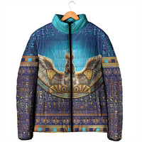 Egyptian Goddess Isis Padded Jacket Ancient Mythology Winged Queen