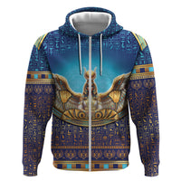 Egyptian Goddess Isis Zip Hoodie Ancient Mythology Winged Queen