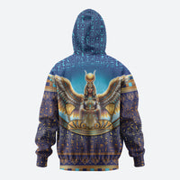 Egyptian Goddess Isis Zip Hoodie Ancient Mythology Winged Queen